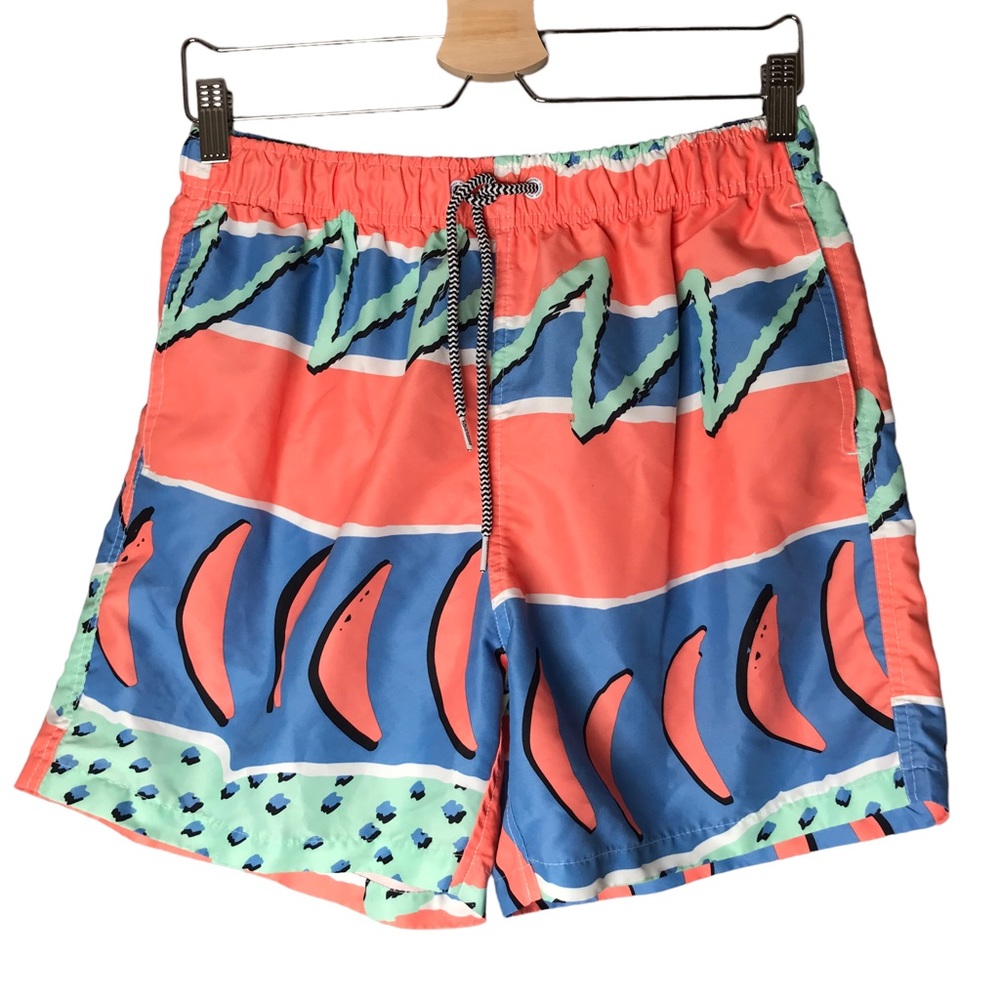 MED Boardies Swim Shorts Trunks Mesh Liner Fresh Prince 90s Colourful